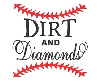 Dirt and Diamonds Baseball Vector Cutting File for Vinyl Cutters svg, dxf, png, pdf