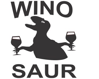 Wino Saur Wine Vector Cutting File for Vinyl Cutters svg, dxf, png, pdf