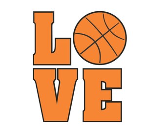 Love Basketball Vector Cutting Files for Vinyl Cutters svg, dxf, png, pdf