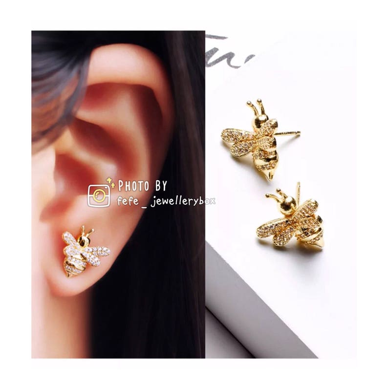 Pre order Bee Earrings 18K Gold