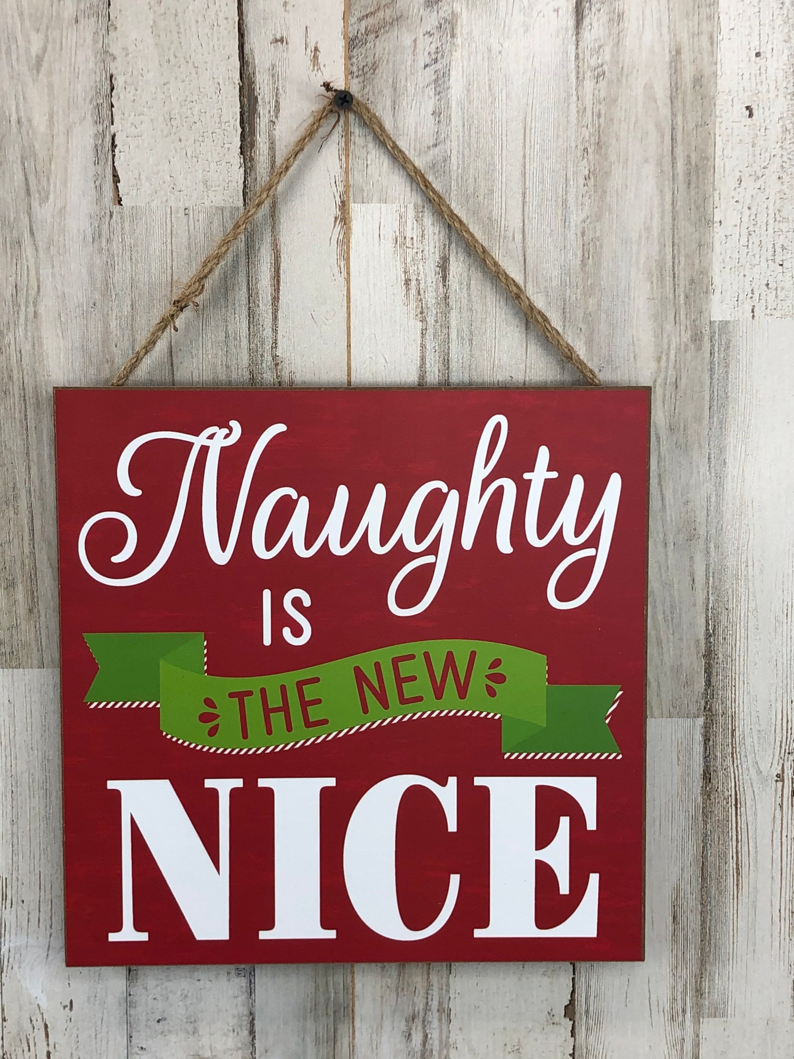 Naughty Christmas Sign Naughty Is The New Nice Christmas | Etsy