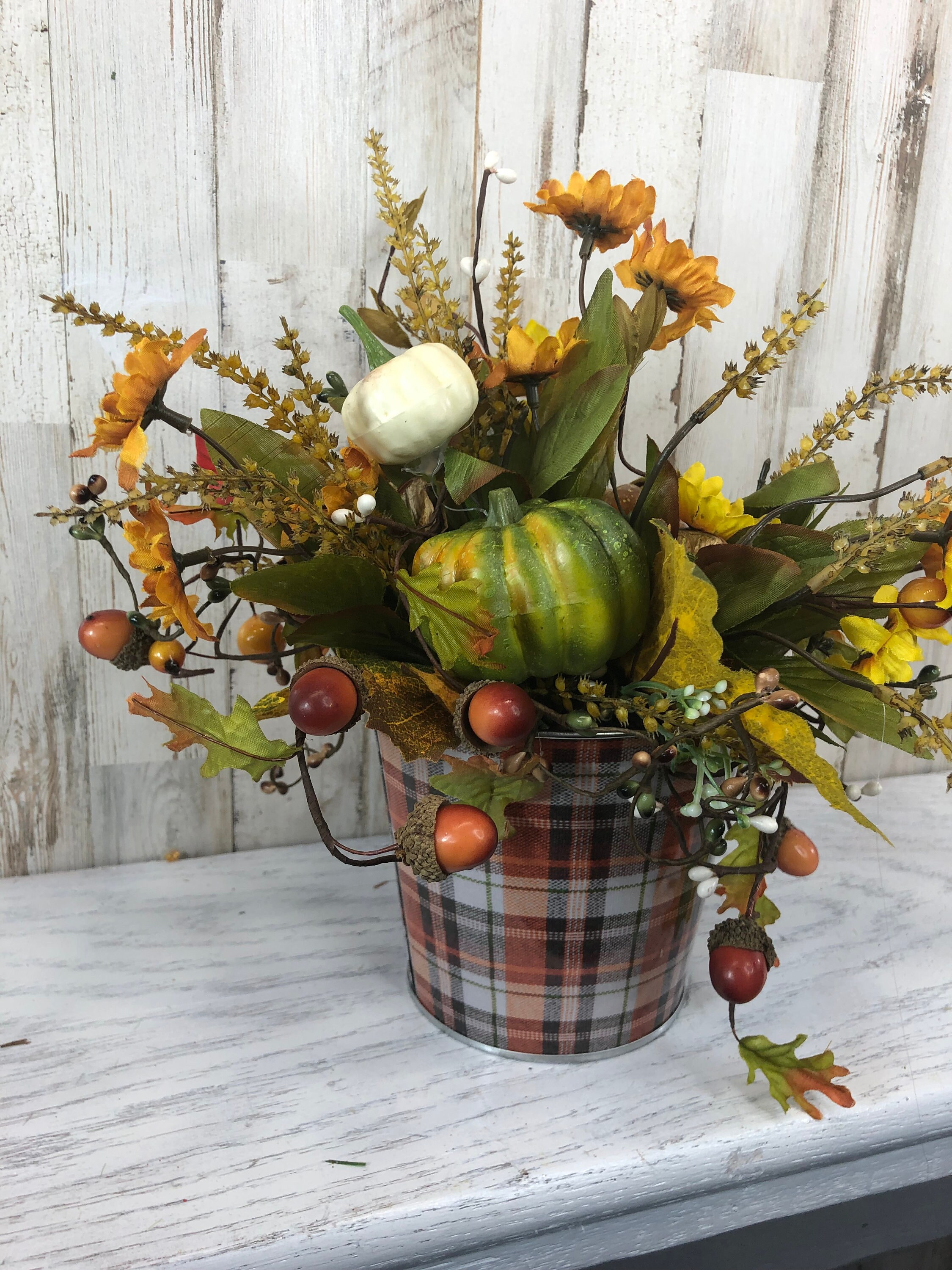 Fall Arrangement Pumpkin Centerpiece For Table Thanksgiving | Etsy