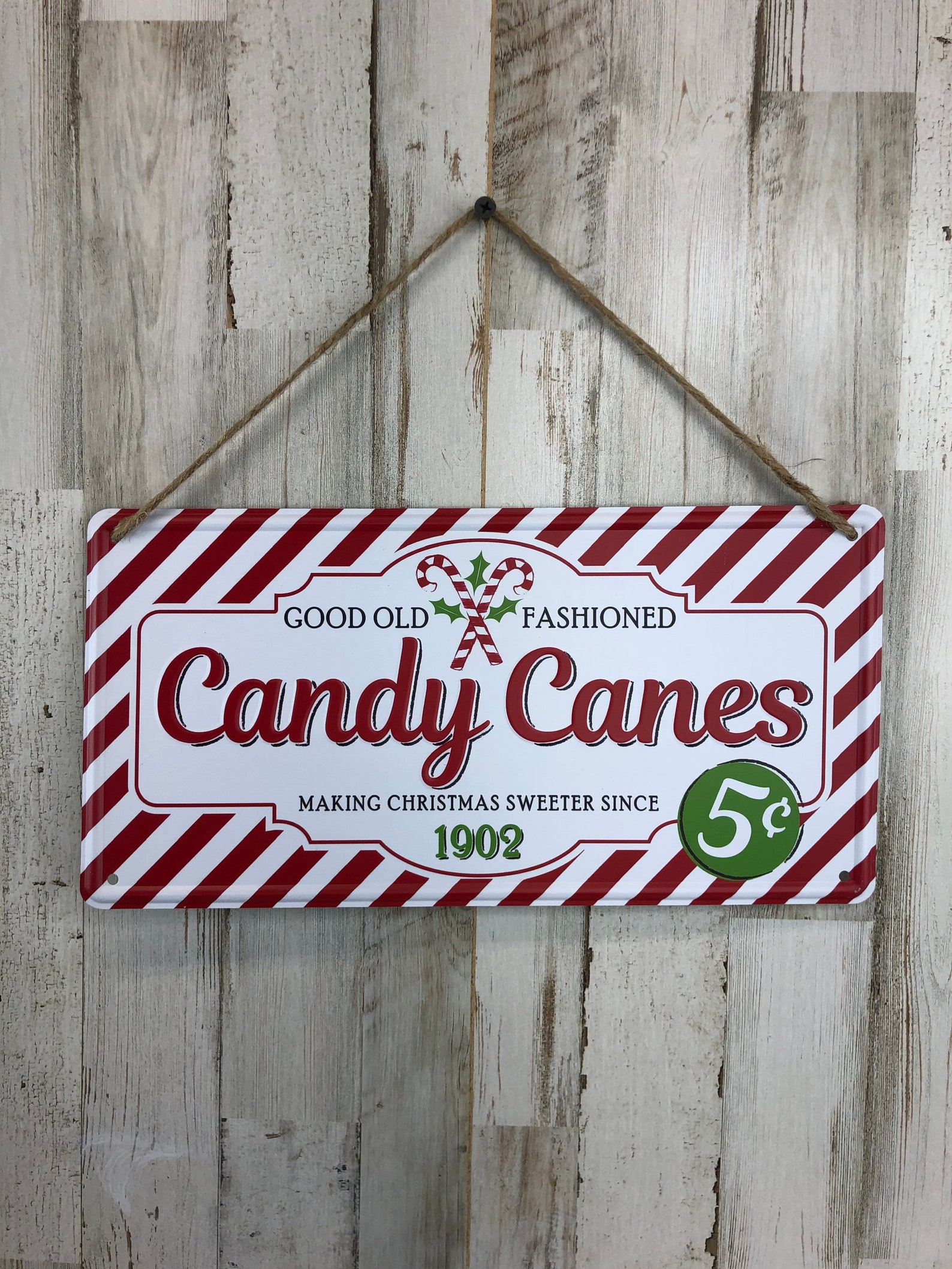 Candy Cane Christmas Sign Christmas Sign for Front Door Etsy
