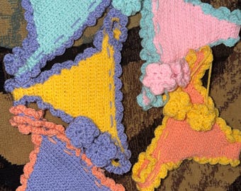 Drawstring Crocheted Thong Bookmark with drawstring - Cheeky Book Accessory