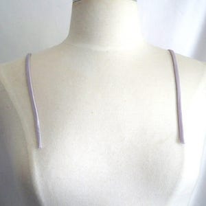 Silver Satin Dress Straps: Light Gray Spaghetti Straps