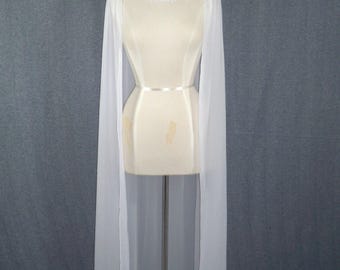 Chiffon Wedding Cape: Rhinestone Lace Bridal Bolero