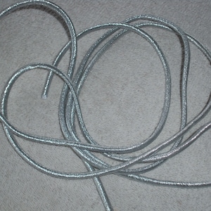 Silver NON Stretch Polyester Mylar Spaghetti Strap,Detachable Straps (One Pair), spaghetti straps wedding bridal prom dress,shoulder straps