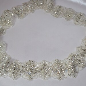 Rhinestone Bridal Belt: Beaded Wedding Dress Sash