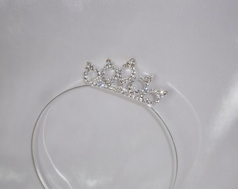 Rhinestone Princess Tiara: Toddler Flower Girl Headband