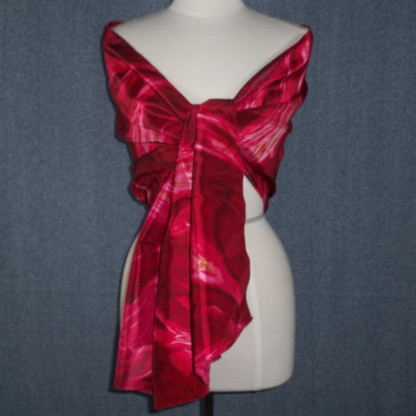 shawl printed satin