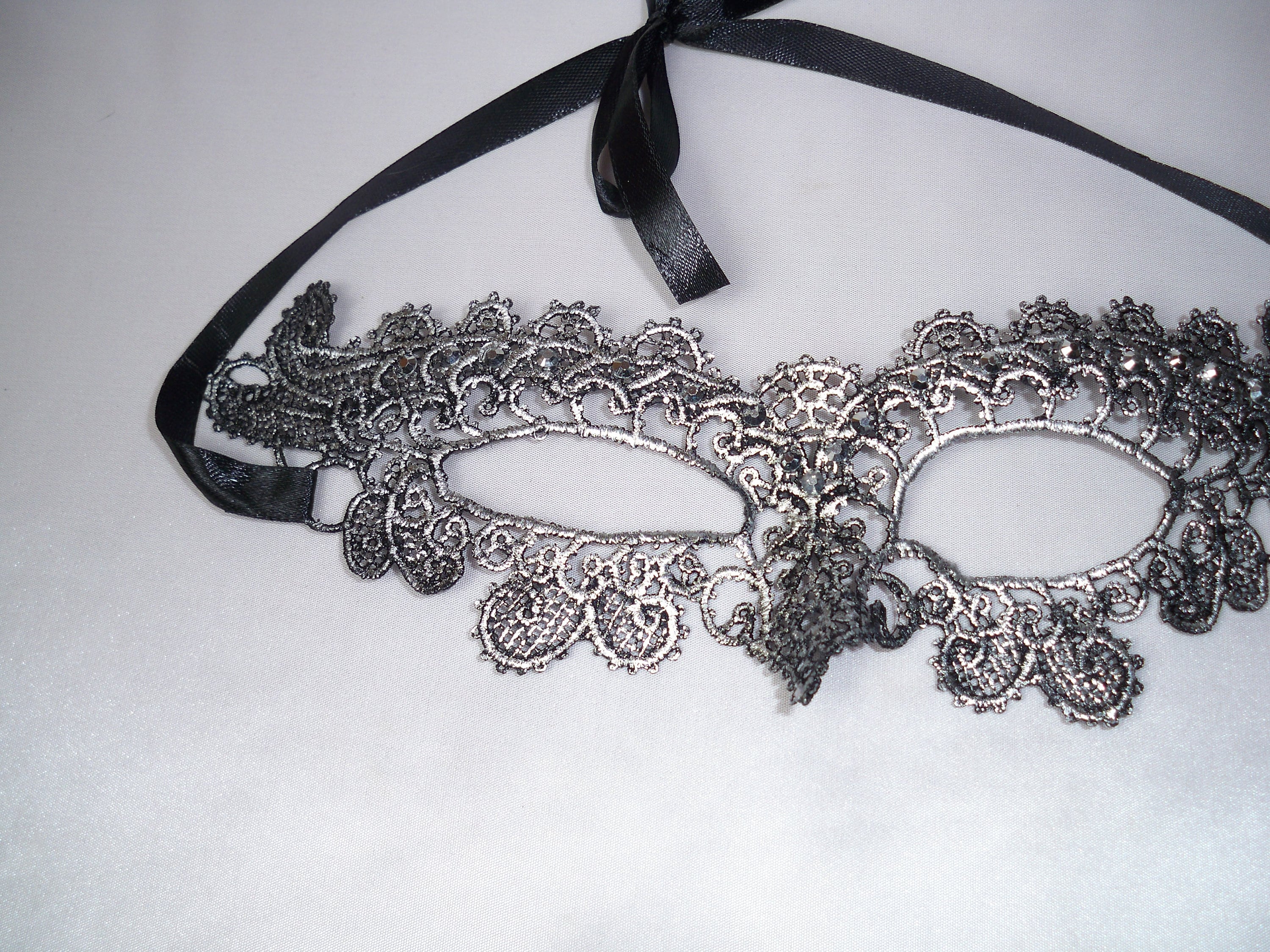 Lace Mask Silver Lace Mask Masquerade Ball Mask Masquerade Etsy