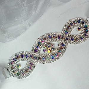 Rhinestone Bridal Belt: Infinity Design Organza Ribbon