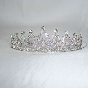Rhinestone Tiara Crown Headpiece Hairband Bridal Wedding Prom Formal Quinceanera Birthday Princess Crystal