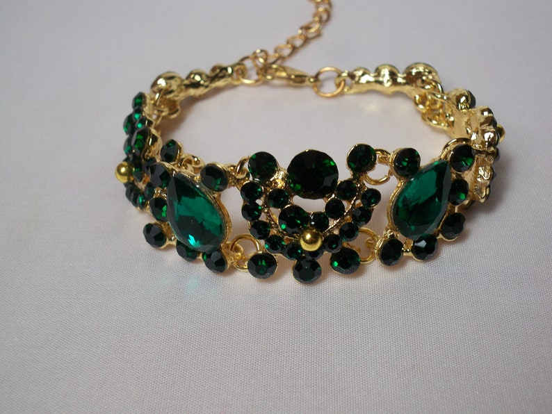 prom Quenceanera necklace set statement necklace green rhinestone necklace pageant necklace Green necklace set ballroom dance necklace
