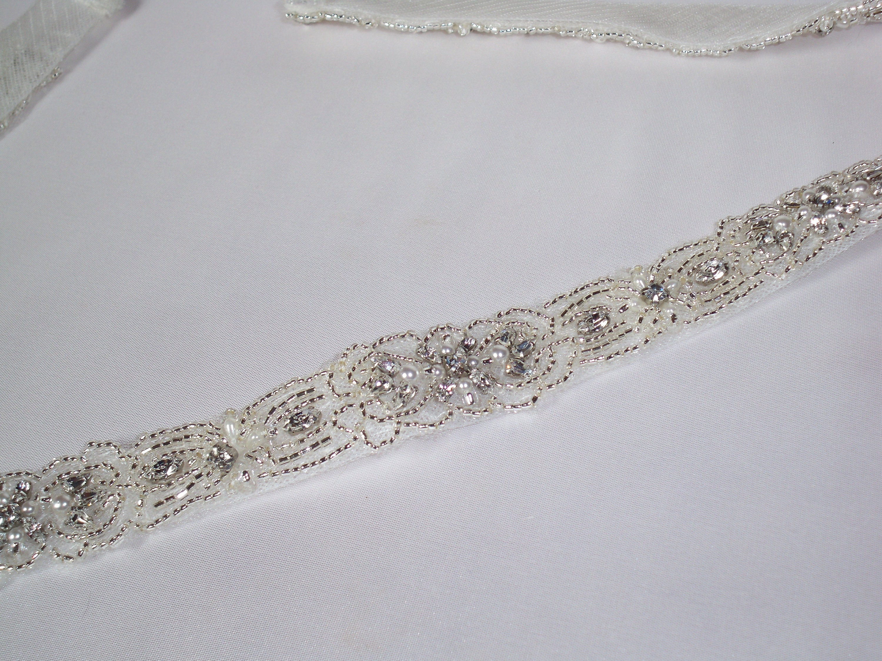 Rhinestone horse hair bridal dress belt crystal belt sash rhinestone bridal sash Rhinestone horse hair bridal dress belt crystal belt sash  main image 3