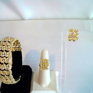 gold jewelry for prom dress Amazon.com: Rrdaily Rhinestone Prom Necklace Earrings Bracelet Set for Women Gold Choker Necklace Earrings Bangle Bridal Wedding Prom Costume Jewelry Gift (G): Clothing, Shoes & Jewelry