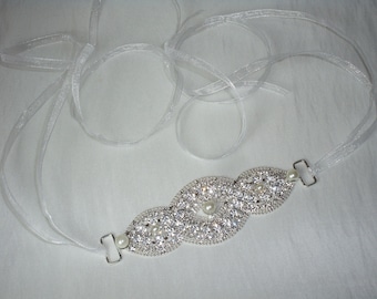 Rhinestone Flower Girl Tiara: Pearl Princess Hairband