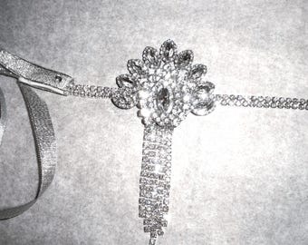 Rhinestone Flapper Great Gatsby Headband Headpiece,1920s Flapper headband gatsby themed parties, art deco headband, roaring 20's headband