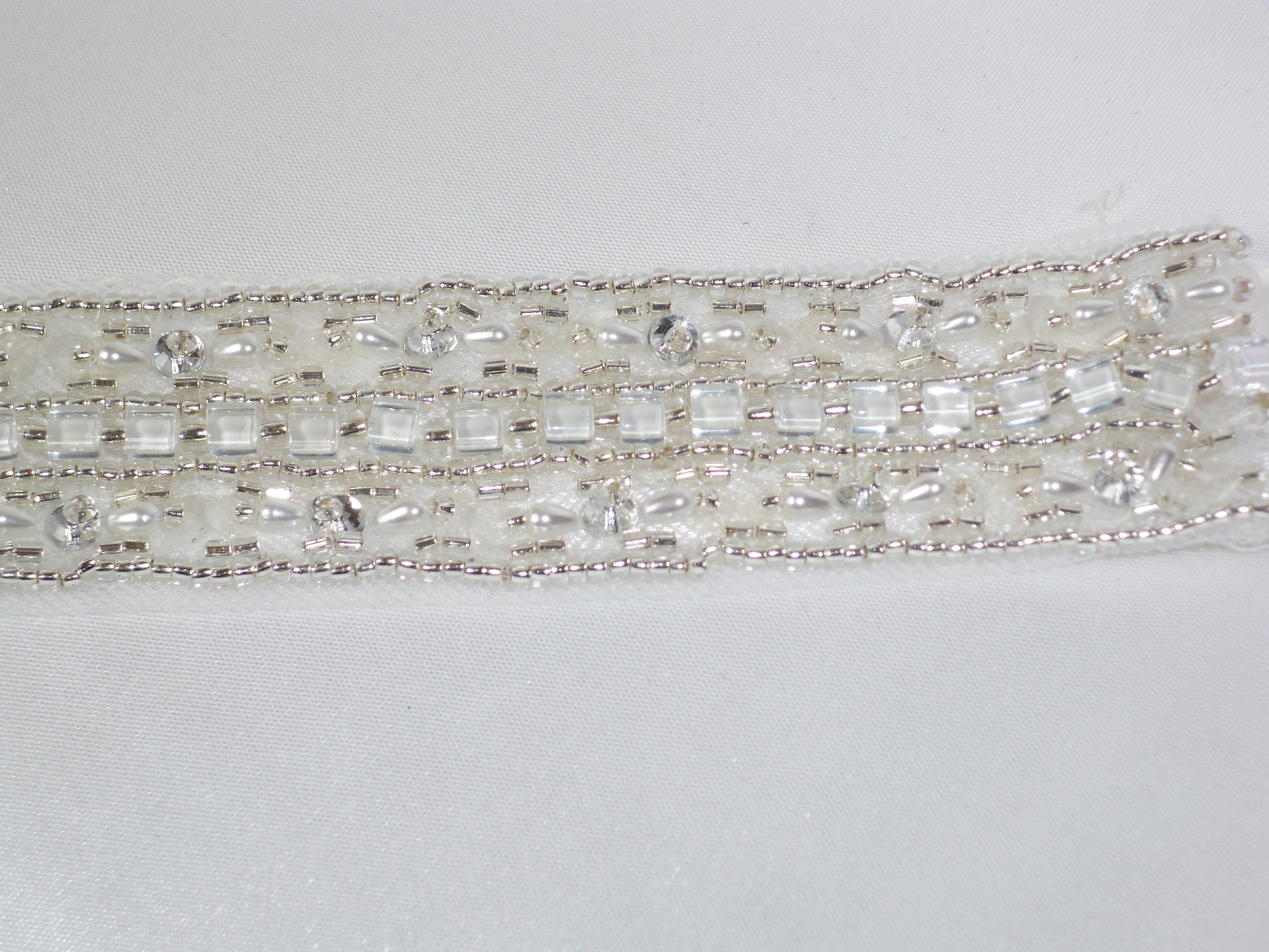 white sequin belt