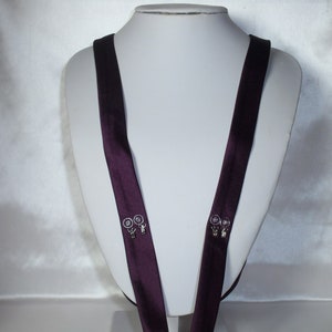 Purple Satin Detachable Dress Straps: Bridal & Prom