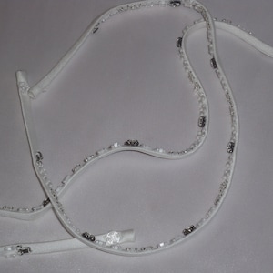 Beaded Ivory Dress Straps: Detachable Satin Shoulder Straps