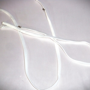 Off White Satin Spaghetti Straps: Detachable Bridal Dress Straps
