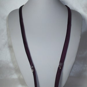 Plum Satin Detachable Dress Straps: Spaghetti Straps, Bridal Wedding Prom