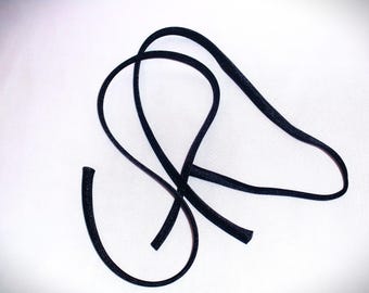 Black Satin Spaghetti Straps: Detachable Bridal Dress Straps