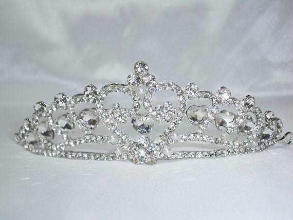 Rhinestone Pearl Bridal Tiara: Princess Wedding Crown  display picture 3