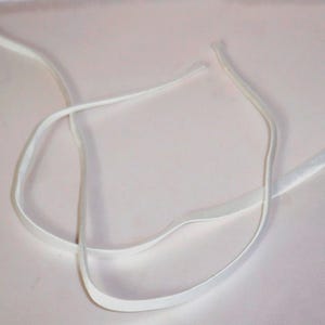 Candle Light White Satin Straps 3/8th inch wide (One Pair), spaghetti straps wedding bridal prom dress, white shoulder dress straps image 1