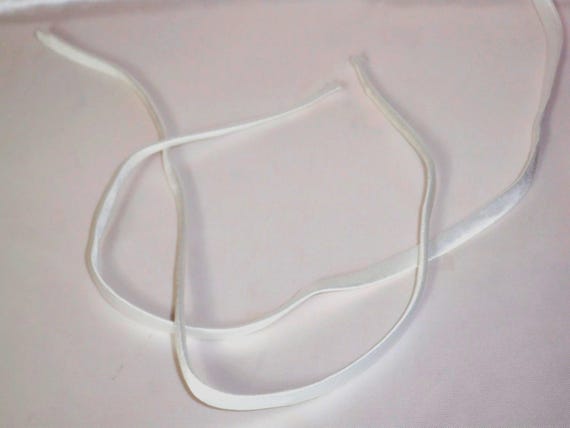 Candle Light White Satin Straps 3/8th inch wide (One Pair), spaghetti straps wedding bridal prom dress, white shoulder dress straps