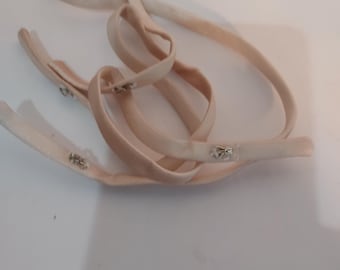 Beige champagne 14"  wide satin dress shoulder spaghetti straps, wedding bridal formal evening detachable silk satin straps