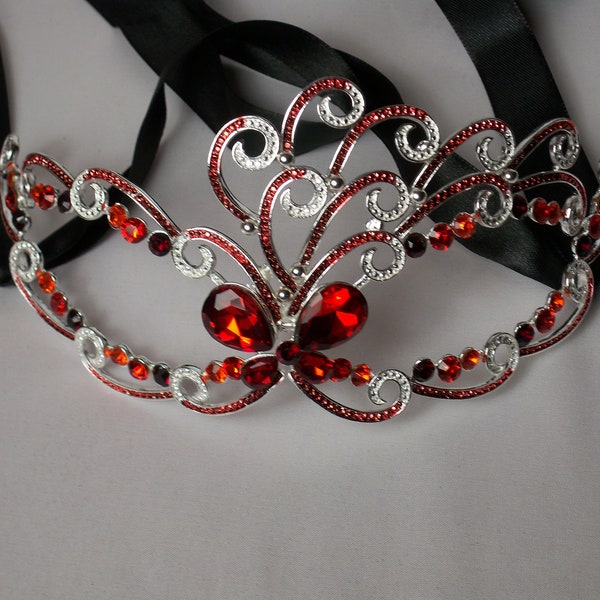 Red Masquerade Mask - Etsy