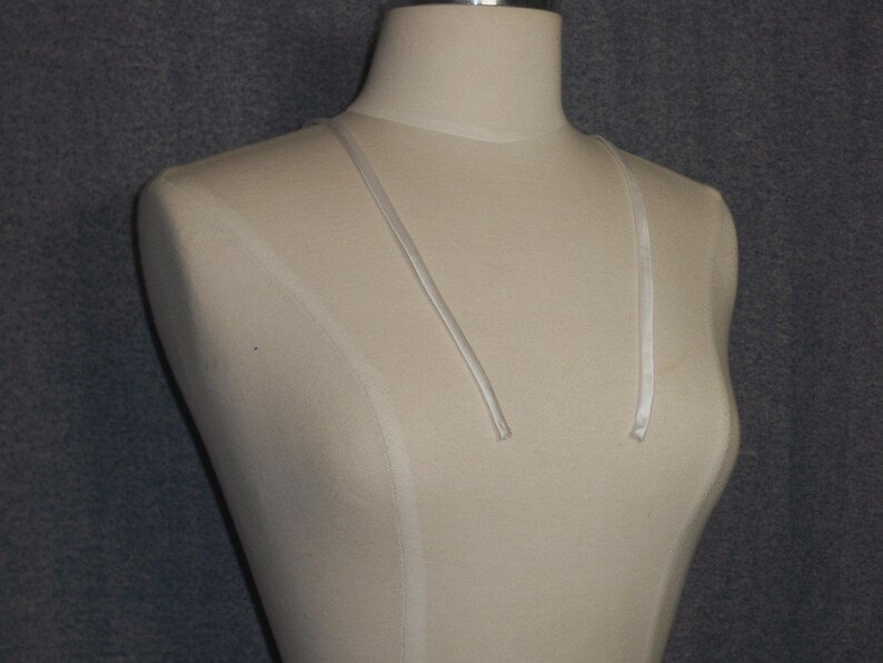Candle Light White Satin Straps 3/8th inch wide (One Pair), spaghetti straps wedding bridal prom dress, white shoulder dress straps image 5