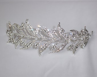 Rhinestone tiara crown, tiara crown, bridal tiara, wedding tiara, bridal crown, prom tiara, princess tiara, birthday tiara, rhinestone tiara