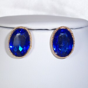 Blue sapphire rhinestone necklace set, bridal necklace, prom necklace, pageant necklace, Quenceanera necklace,party formal necklace,blue set image 3