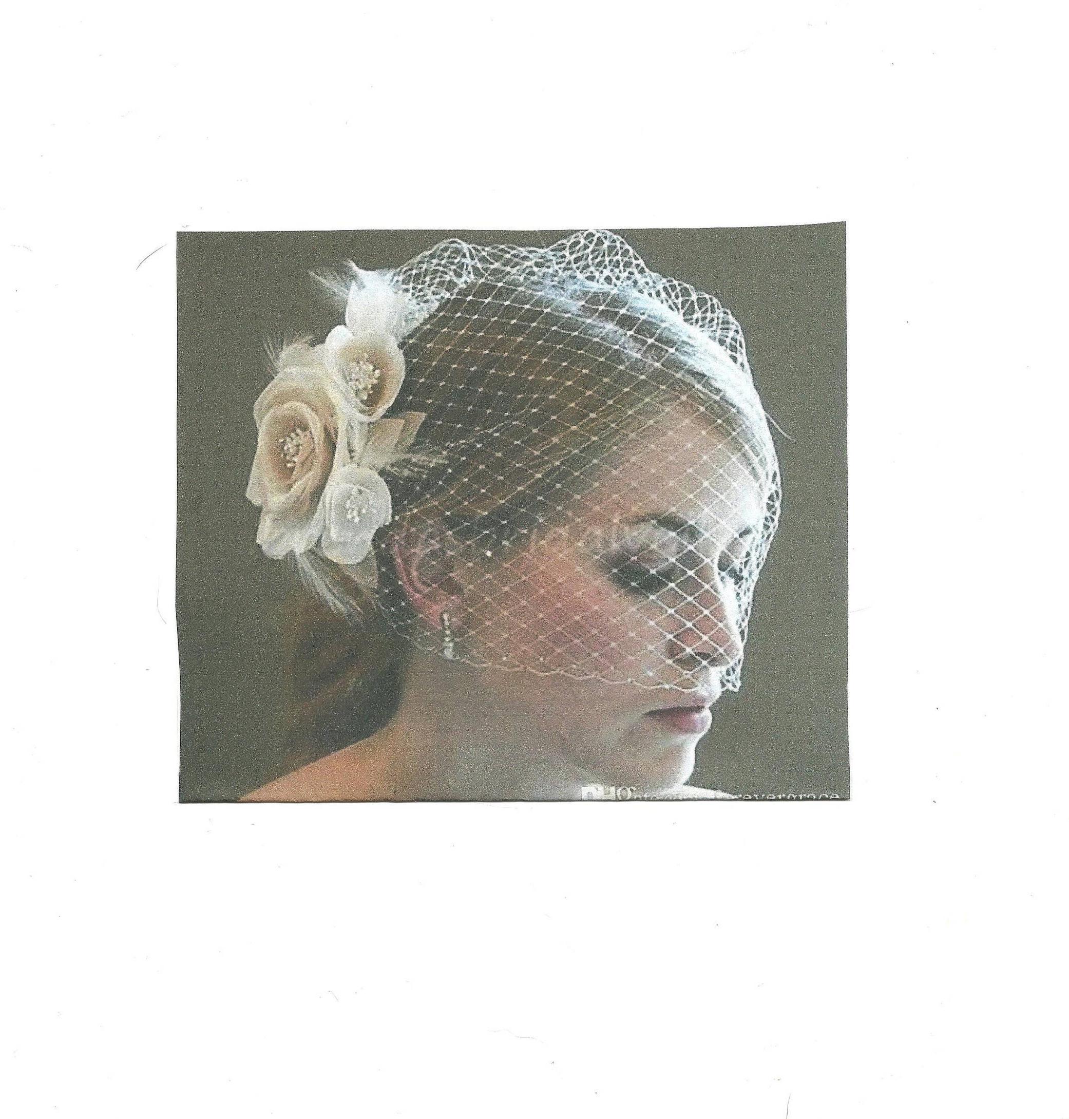 Floral Birdcage Veil - Etsy