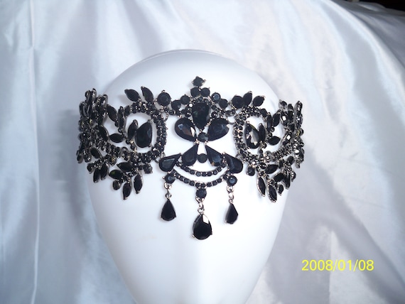 Antique Black & Silver Flapper Headband Buy 1920 main image 2