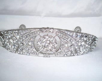 Rhinestone Pearl Tiara: Meghan Markle Style Bridal Crown