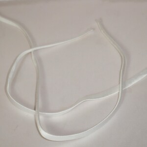 Candle Light White Satin Straps 3/8th inch wide (One Pair), spaghetti straps wedding bridal prom dress, white shoulder dress straps image 2
