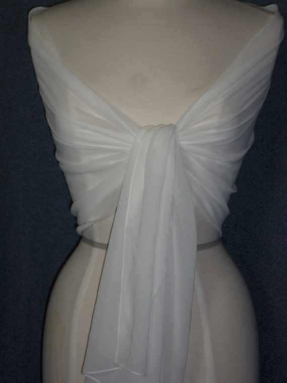 ivory chiffon wrap