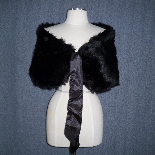 Black Velour / Velvet Wrap Shawl Bolero Winter Wedding Shrug Etsy
