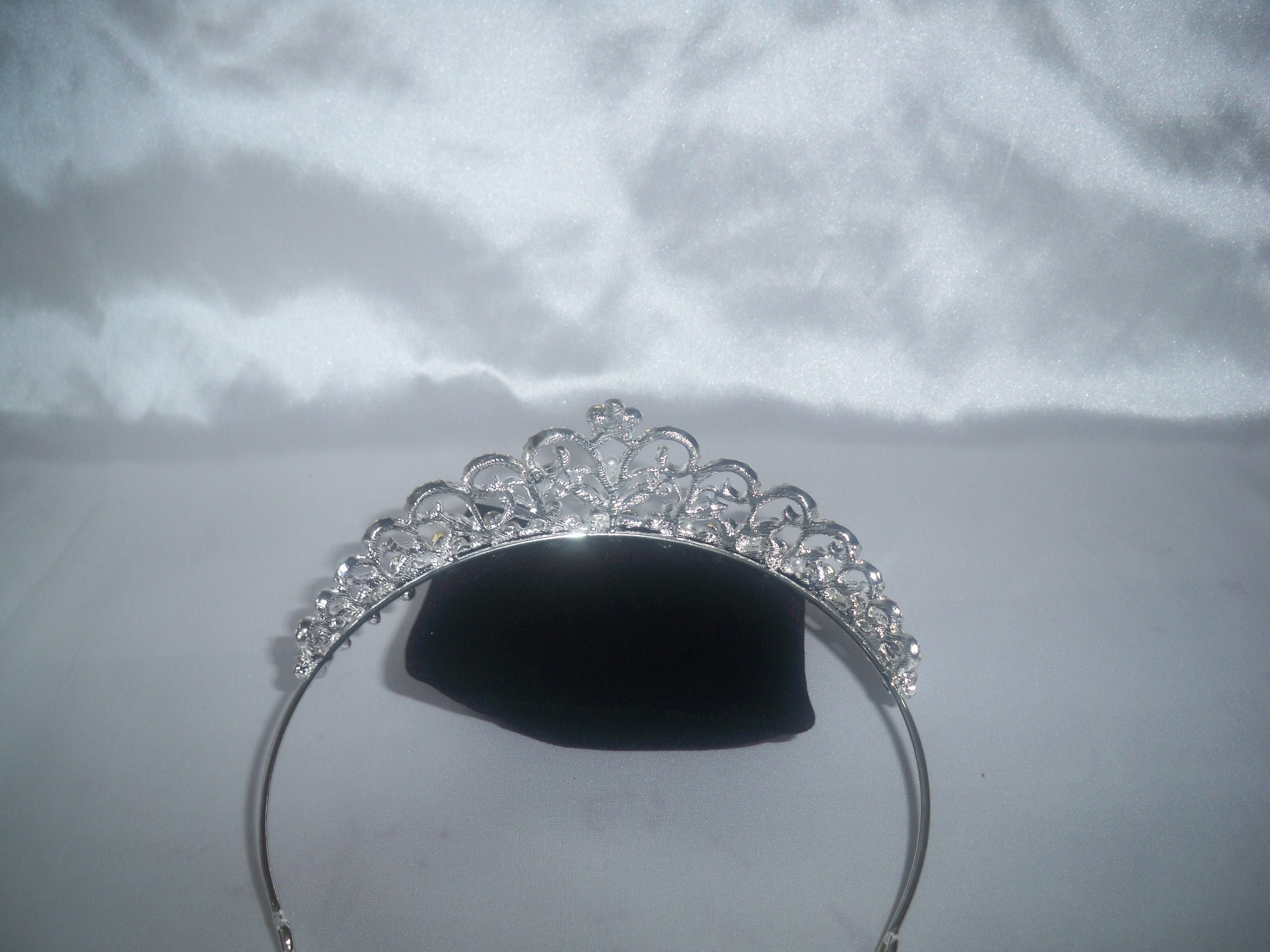 Silver Rhinestone Bridal Tiara: Wedding Prom Quinceañera - Etsy