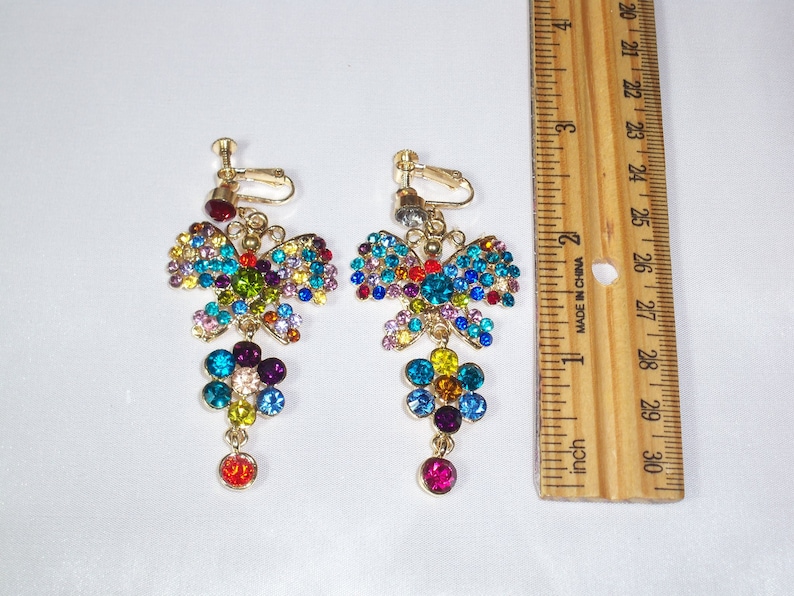 Muli color rhinestone necklace set,wedding bridal MOB necklace Quenceanera party prom necklace,drag queen necklace,butterfly necklace set