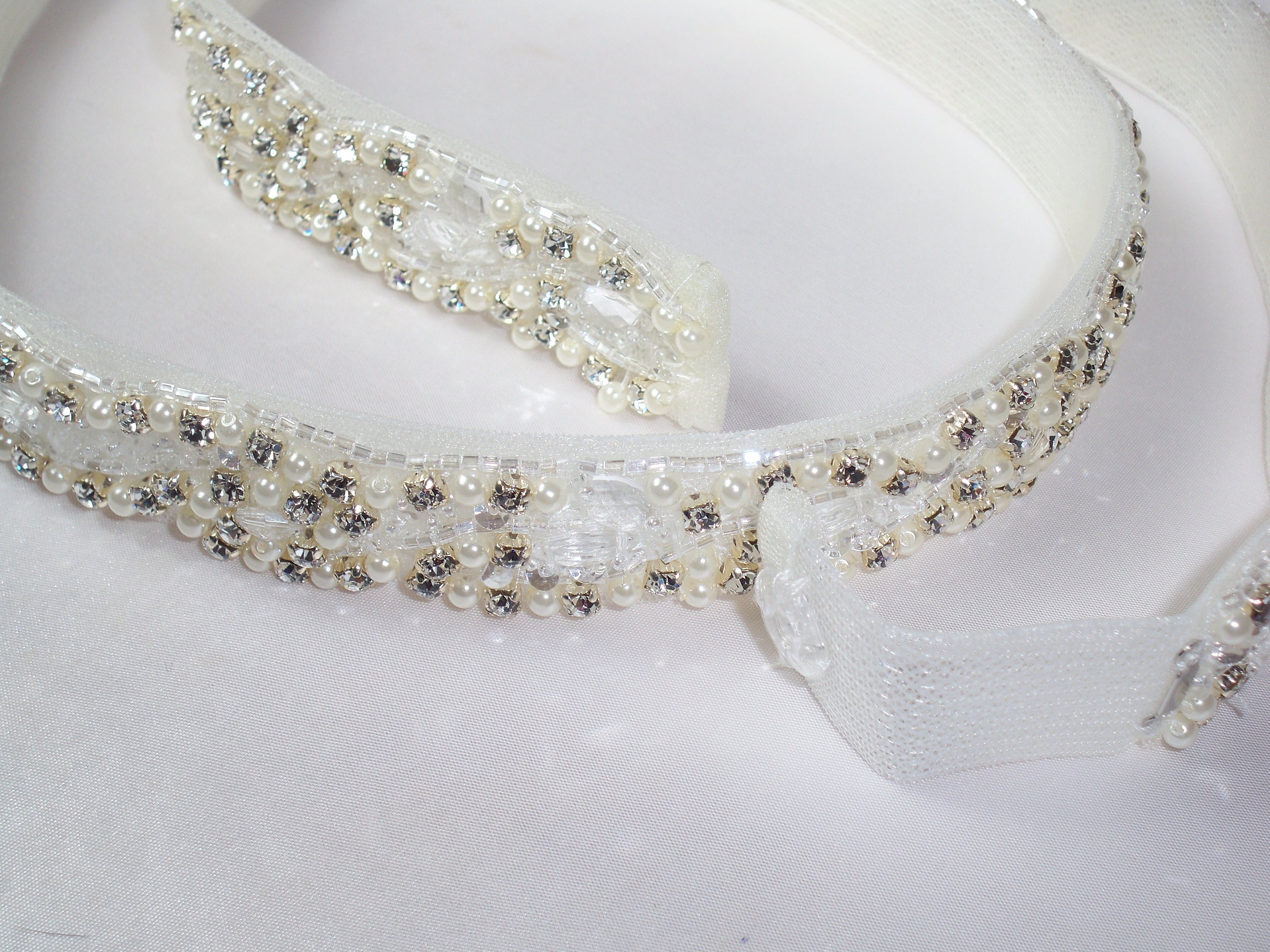Rhinestone horse hair bridal dress belt crystal belt sash rhinestone bridal sash Rhinestone horse hair bridal dress belt crystal belt sash  main image 4