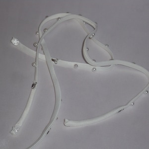 Detachable Ivory Pearl Dress Straps: Bridal Wedding Shoulder Straps