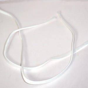 Detachable Candle Light White Satin Straps (One Pair), spaghetti straps wedding bridal prom dress, white dress straps,shoulder dress straps