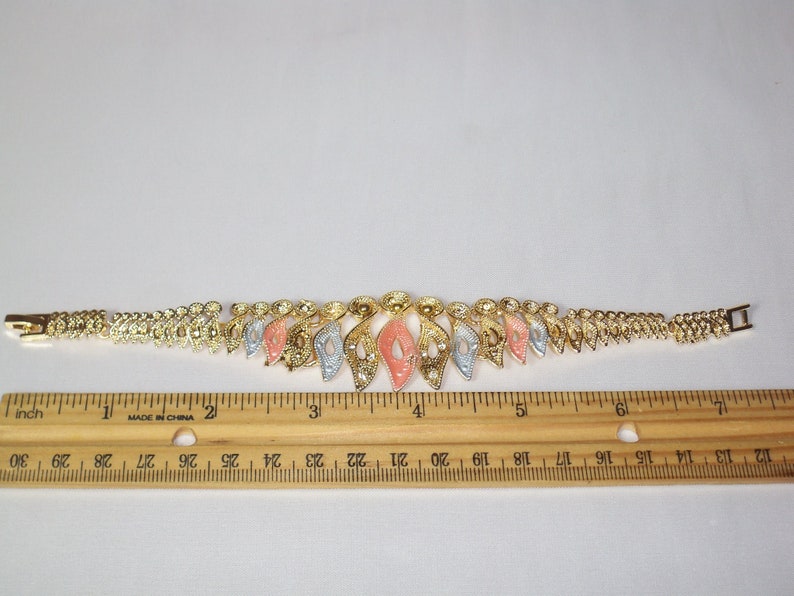 party prom pageant Quenceanera necklace statement necklace statement drag queen necklace Tri color gold bridal wedding MOB necklace