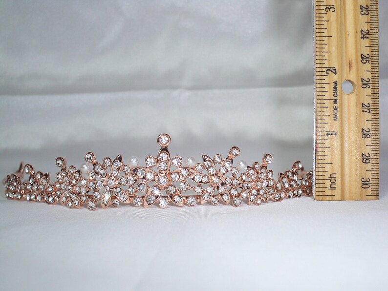 Gold tiara gold bridal tiara gold Quenceanera party pageant Etsy