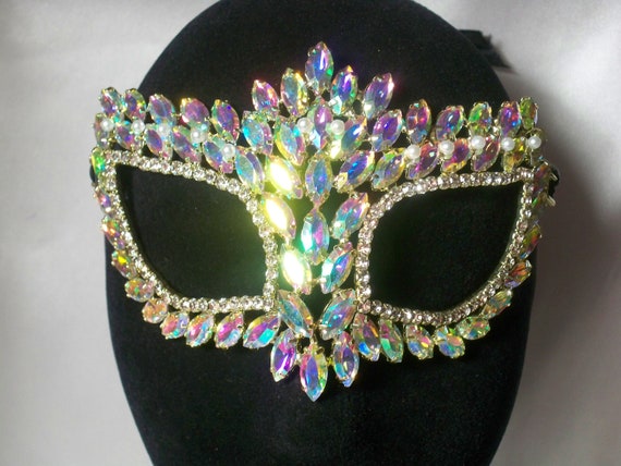 Stonefans Masquerade Mask for Crystal Venetian Party Decor Mardi